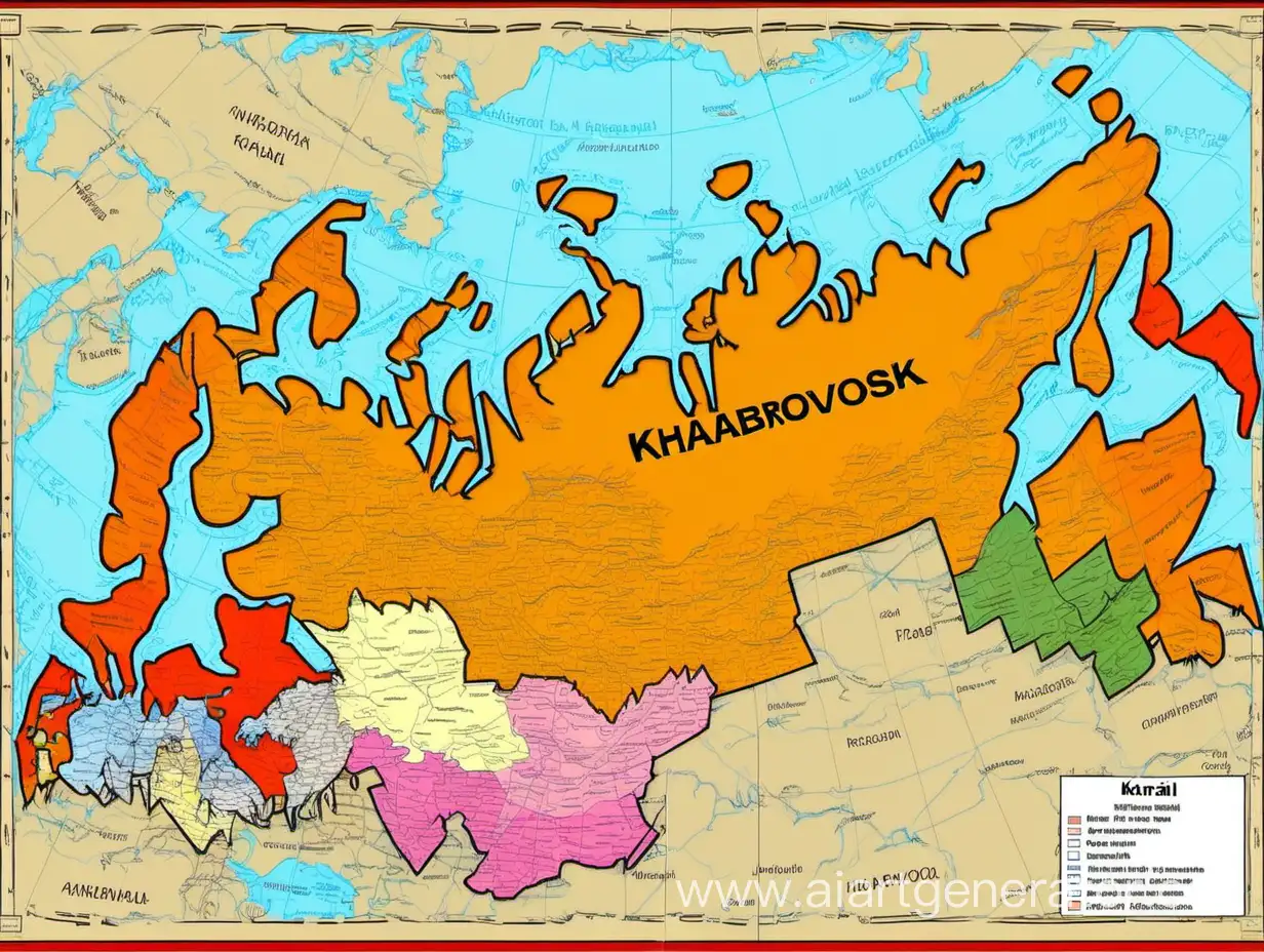 Сделай все регионы российской федерации на карте хабаровского края
