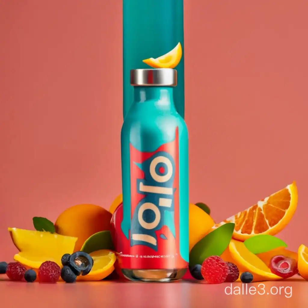 Vibrant Leader Energy Shot in EyeCatching Shooter Bottle Dalle3 AI