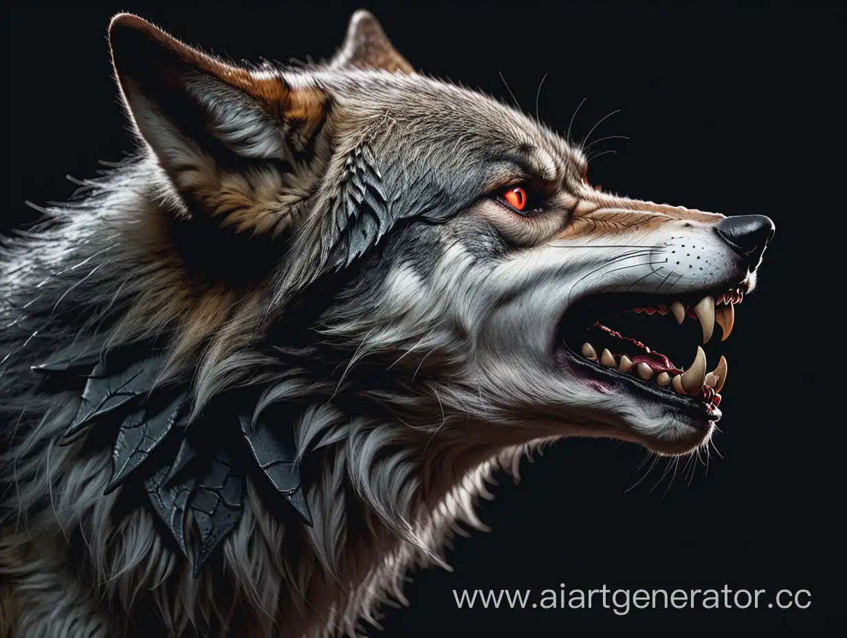 Sinister-Profile-of-an-Evil-Wolf-Head