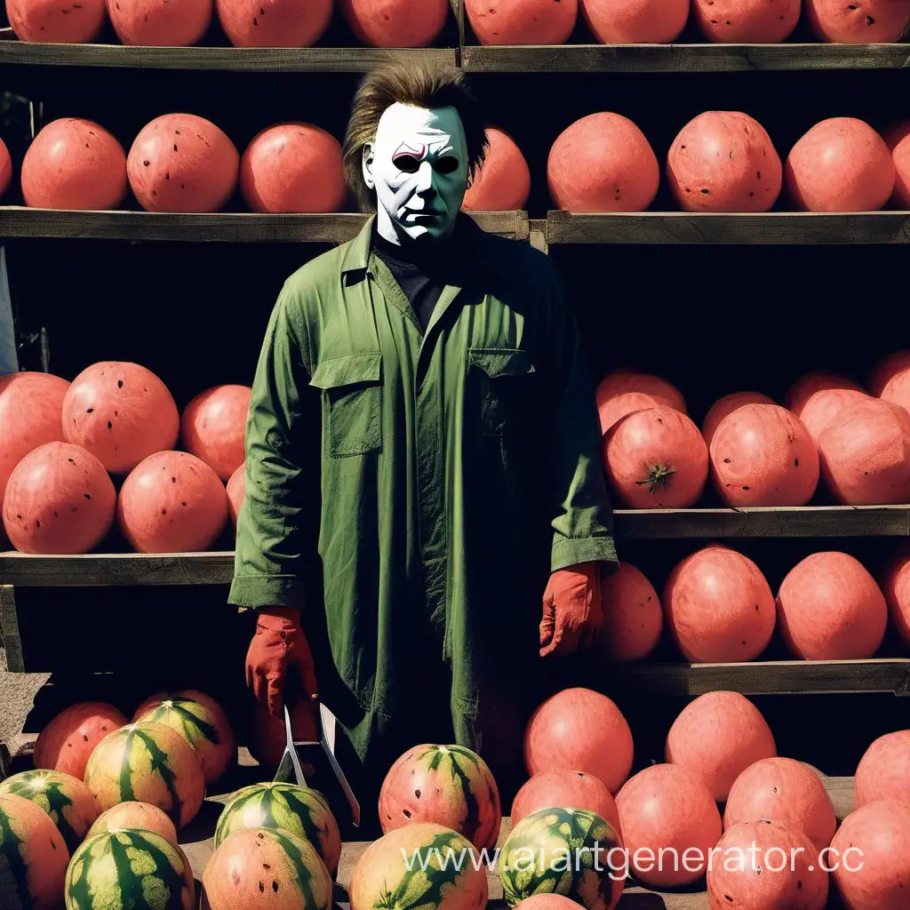 Michael-Myers-Selling-Fresh-Watermelons-at-Farmers-Market