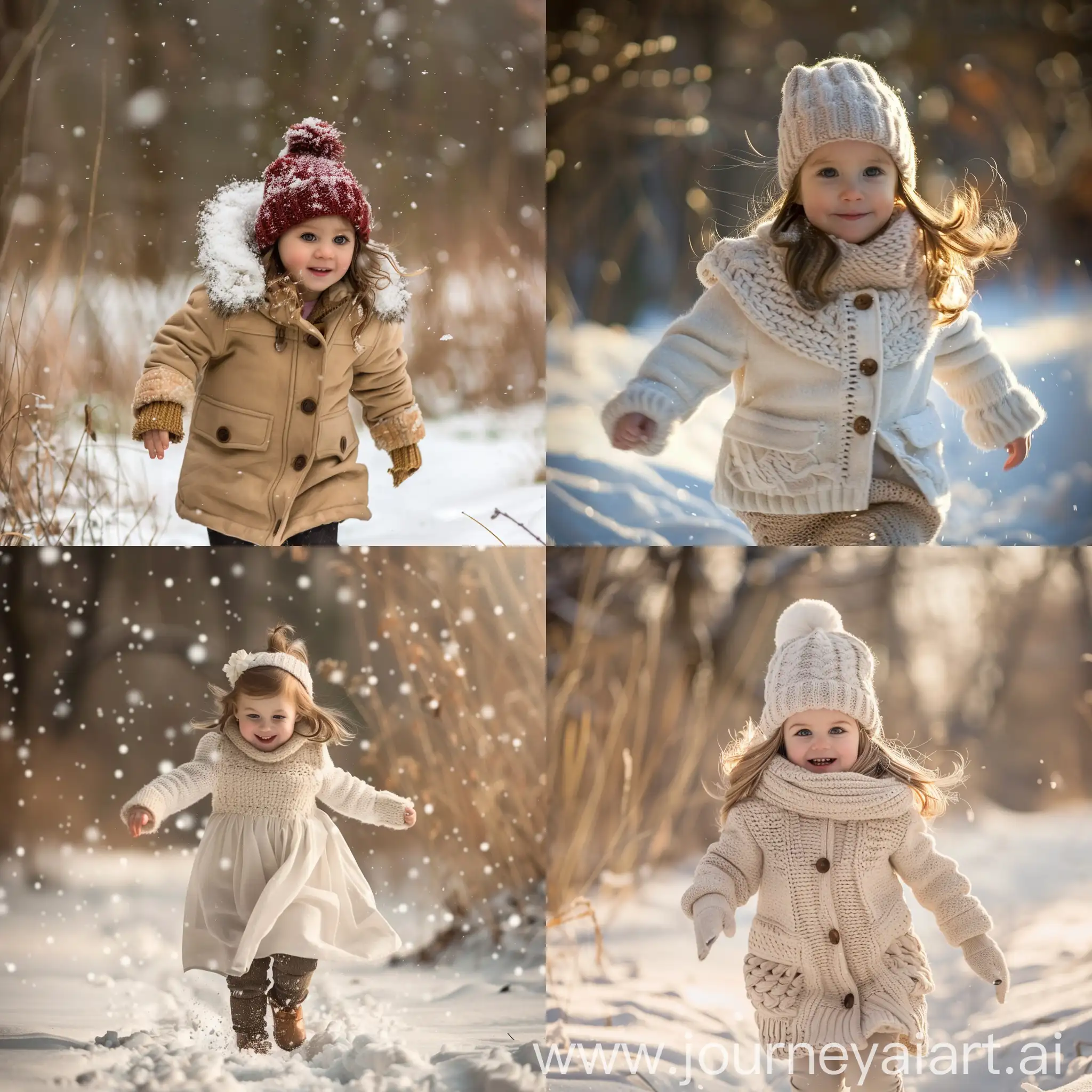 Joyful-Little-Girl-Running-in-Winter-Snow