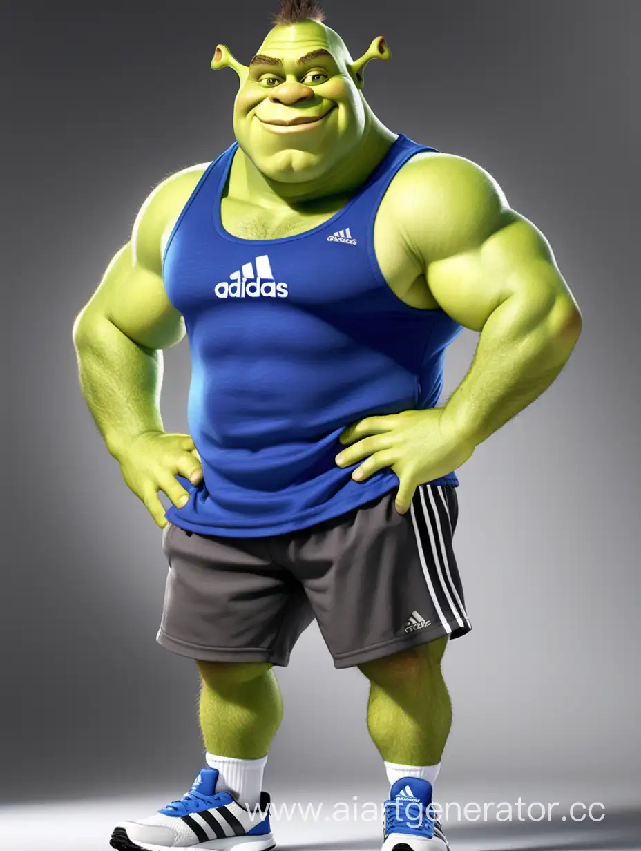 Fitness-Trainer-Shrek-Motivating-in-Adidas-Gear