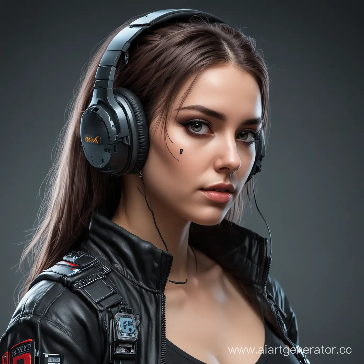 Futuristic-Girl-Wearing-Cyberpunk-Headphones