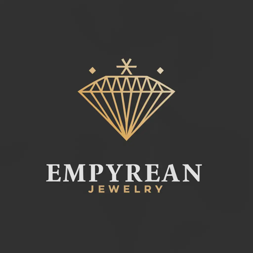 a logo design,with the text "Empyrean juwelery", main symbol:diamond,Moderate,clear background