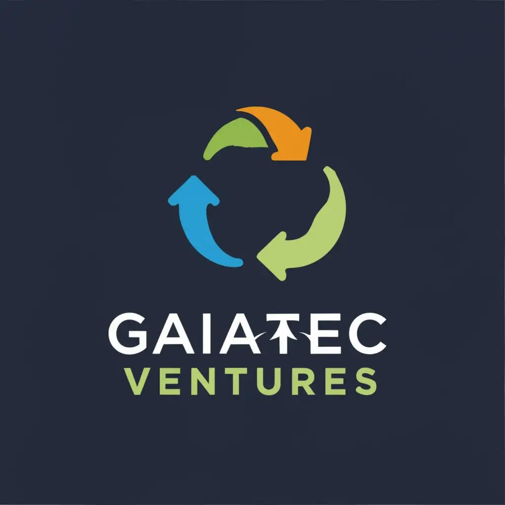 LOGO-Design-For-Gaiatec-Ventures-Earthfriendly-Recycle-Symbol-with-Modern-Typography
