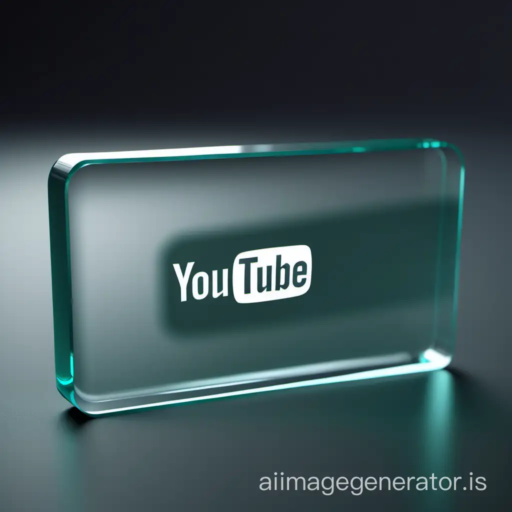 a youtube channel handle glass id 3d and realistic, 8k resolution