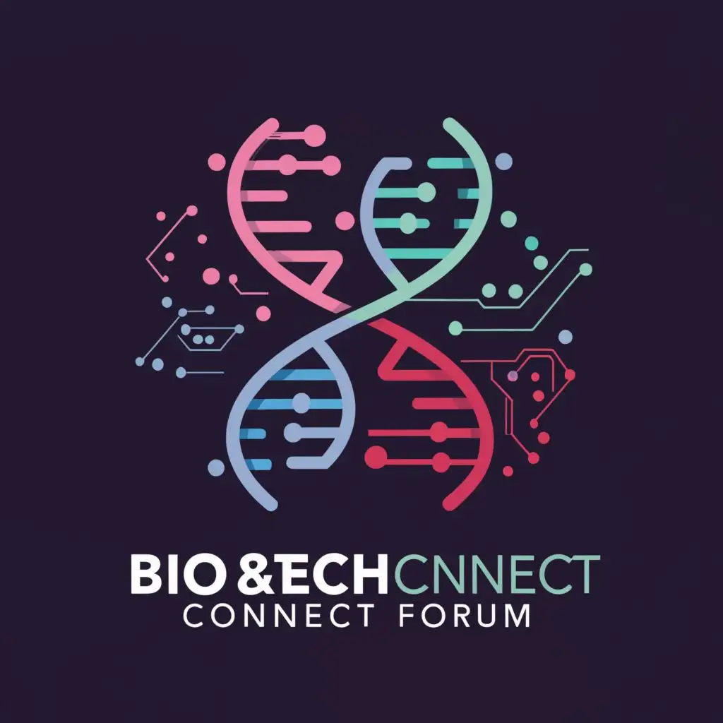 a logo design,with the text "Bio & Tech Connect Forum", main symbol:RNA DNA Forum, be used in Entertainment industry