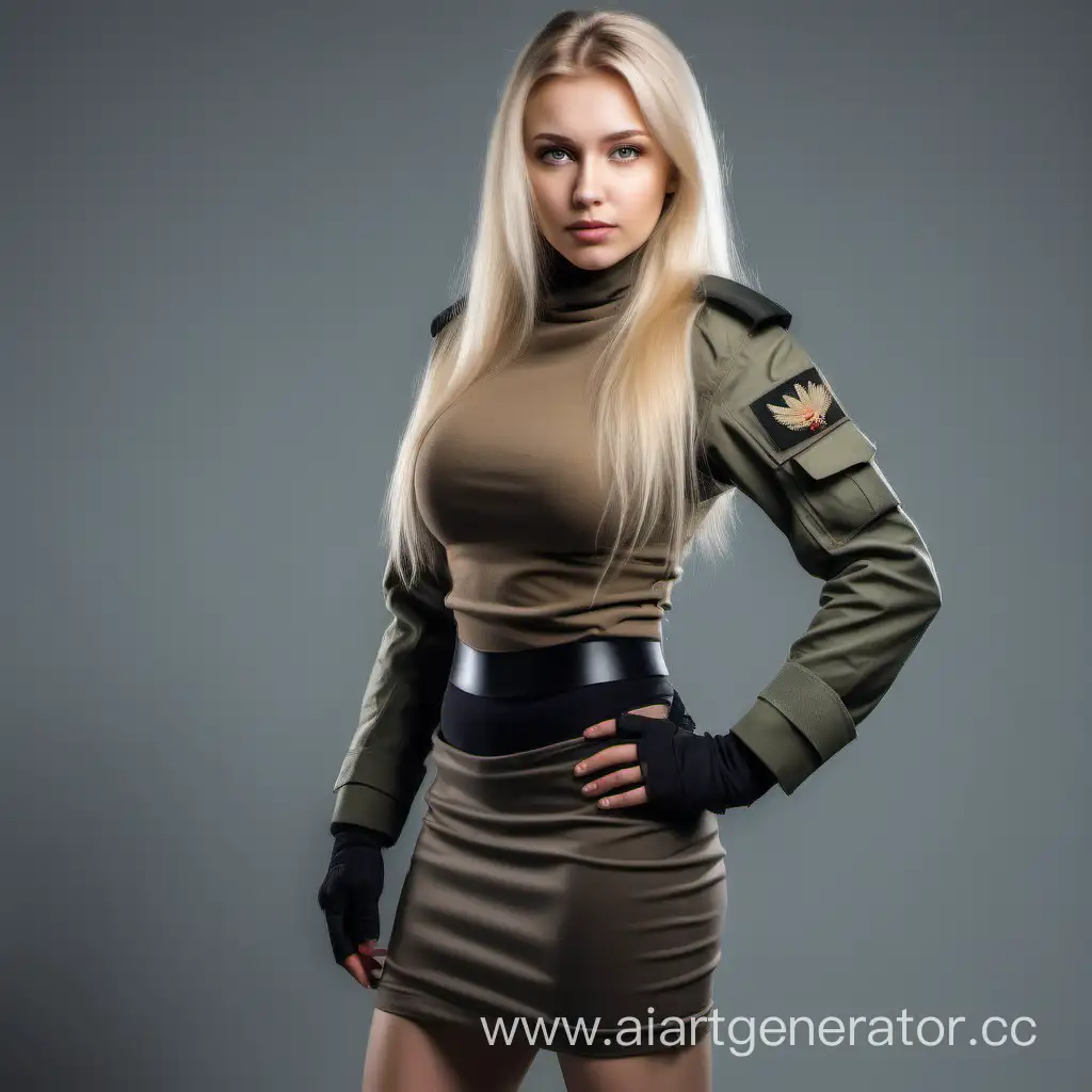 Young-Russian-Woman-in-Class-3-Body-Armor-and-Military-Attire