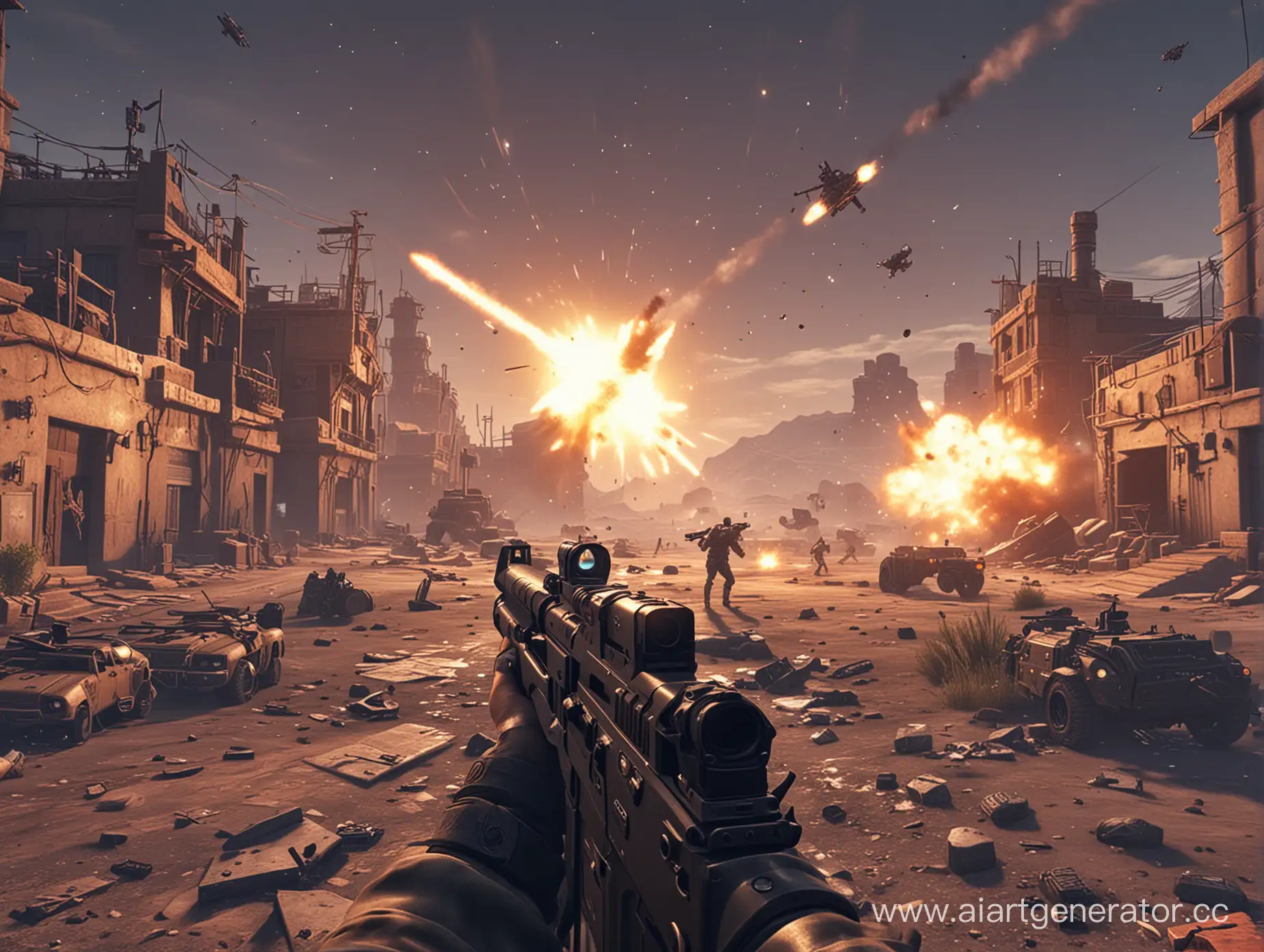Intense-Combat-Scene-in-a-Virtual-Reality-Shooter-Game