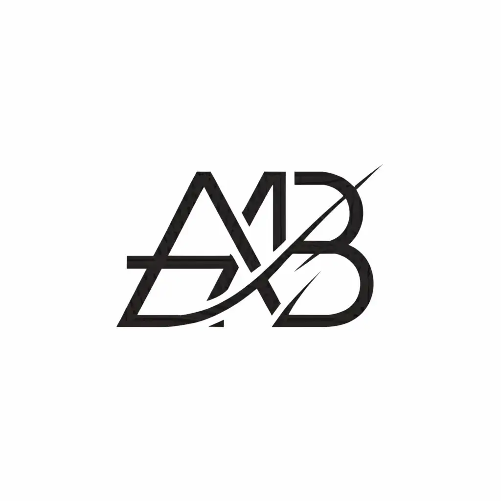 a logo design,with the text "AB", main symbol:AB,Moderate,clear background