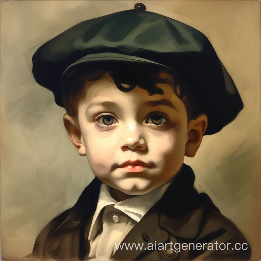 Vintage-Inspired-Portrait-of-a-Child-20th-Century-Artistic-Expression