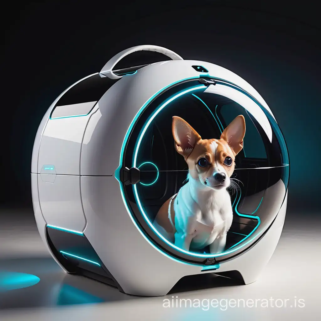 futuristic box for pet transport