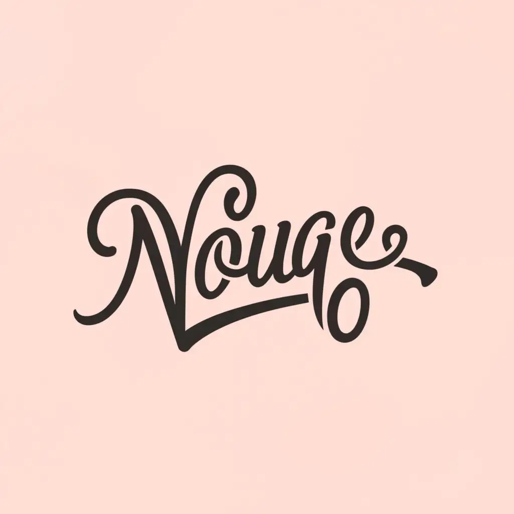 a logo design,with the text "NOUGE", main symbol:women clothes,Moderate,clear background