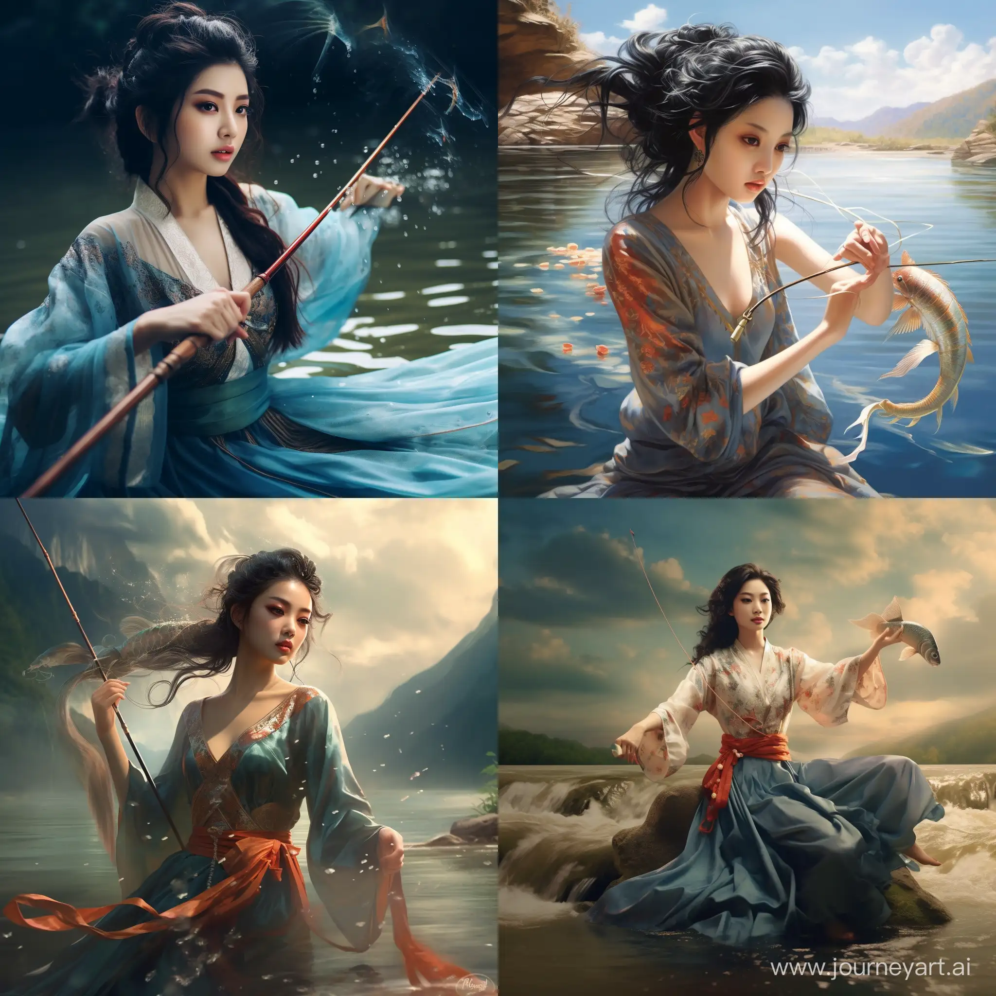 Tang-Costume-Chinese-Beauty-Fishing-by-the-River