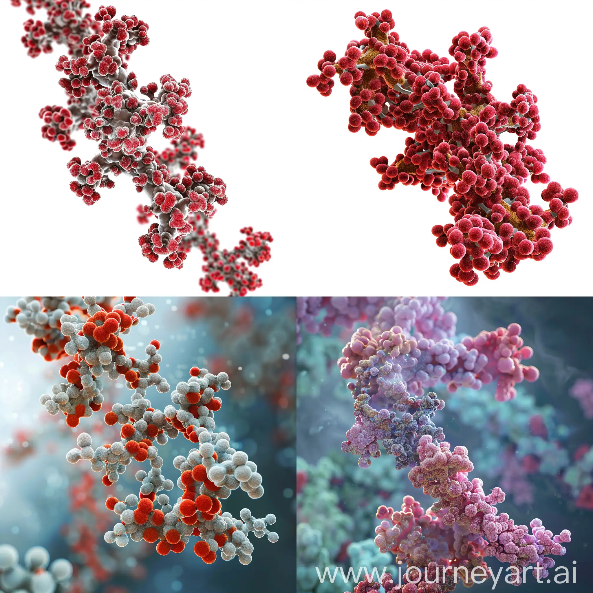A protein model on a transparent background like from Rosetta