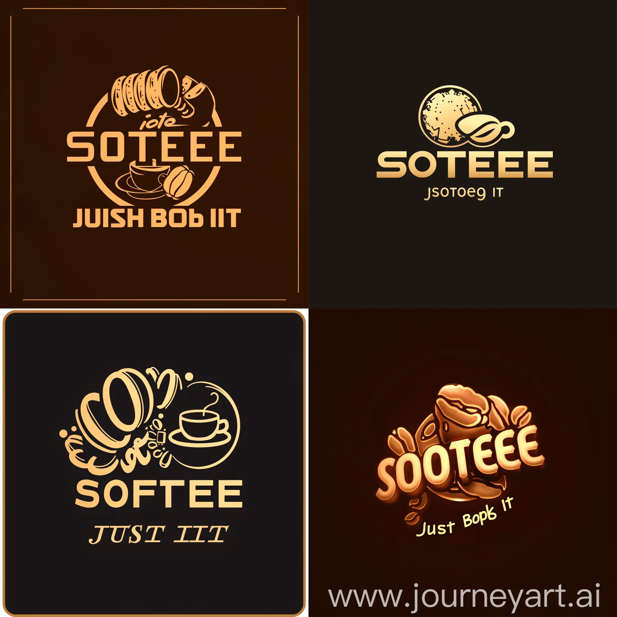 Softee-CPU-and-Coffee-Logo-Tech-and-Beverage-Fusion-with-Just-Blog-It-Slogan
