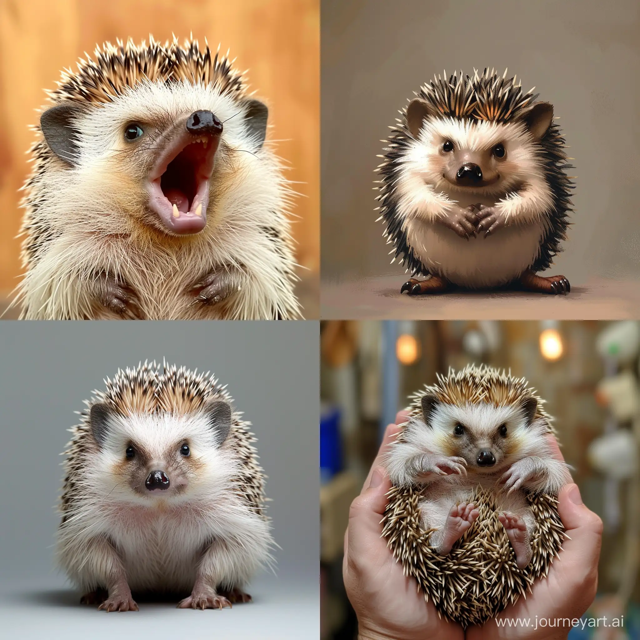 Embarrassed-Hedgehog-Reacting-Offensively