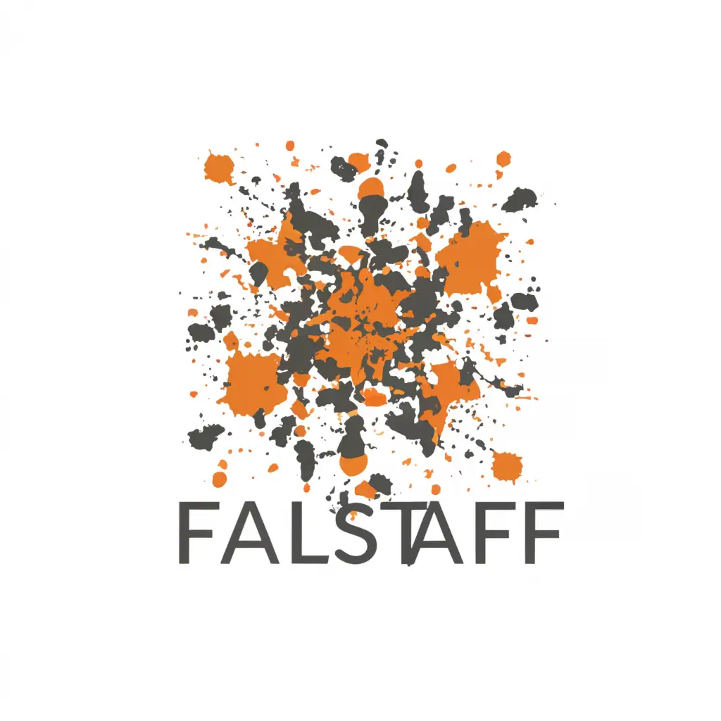a logo design, with the text 'Falstaff', main symbol: Jackson Pollock, Moderate, clear background