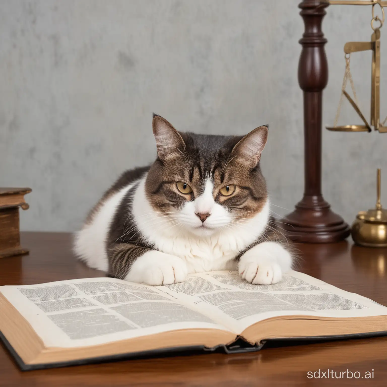 Feline-Legal-Studies-A-Cat-Mastering-Law-Principles