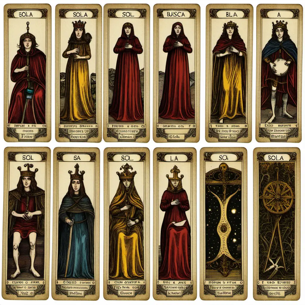 Sola Busca Tarot Cards Renaissance Italian Historic Deck Artwork