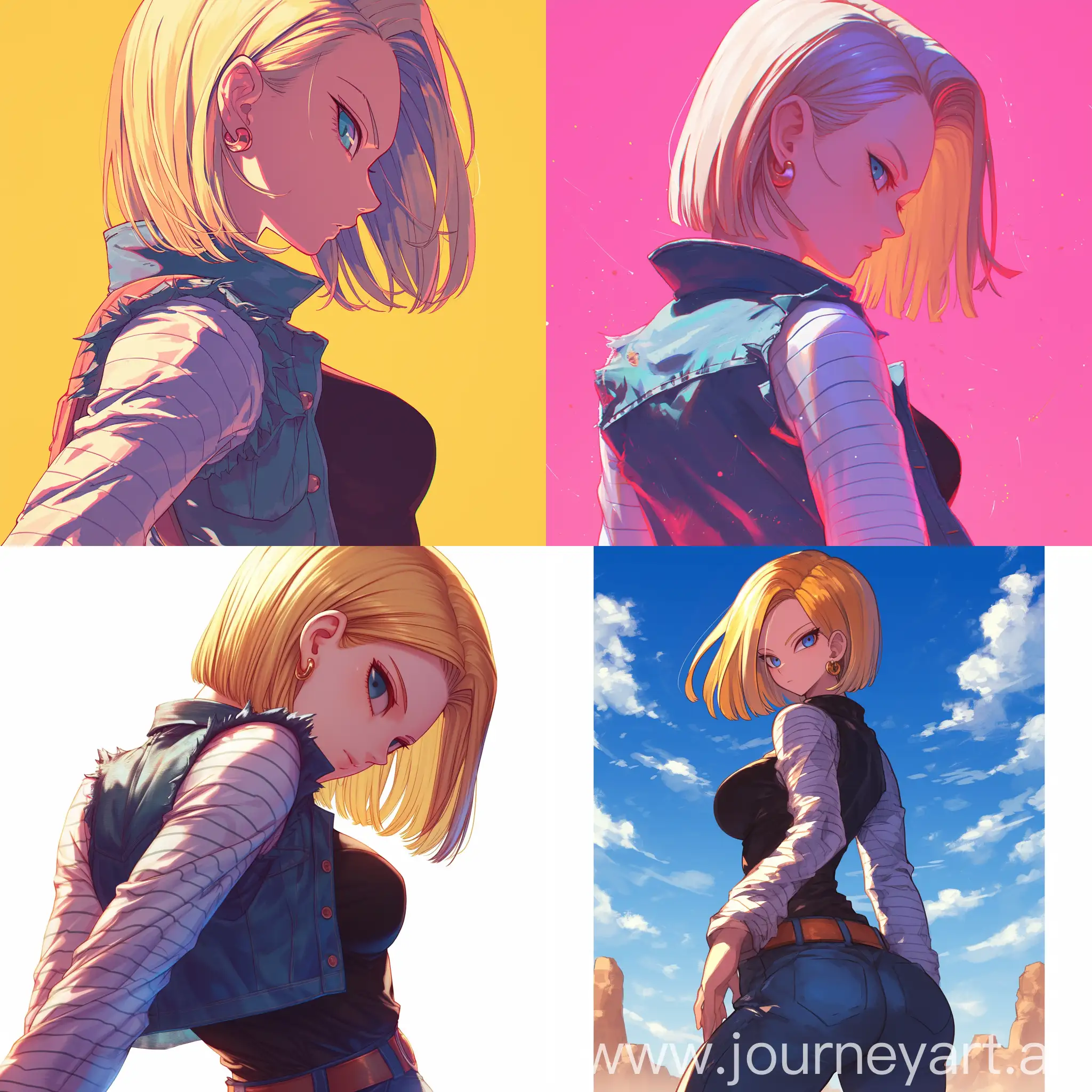 Majin-Android-18-Gazing-into-the-Infinite-with-Radiant-Niji-Color-Palette