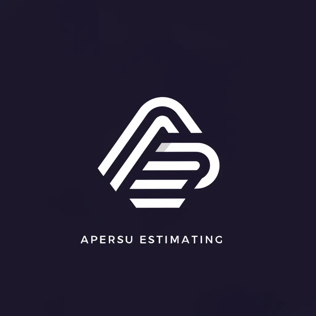 a logo design,with the text "Apersu Estimating", main symbol:Æ,Moderate,be used in Technology industry,clear background