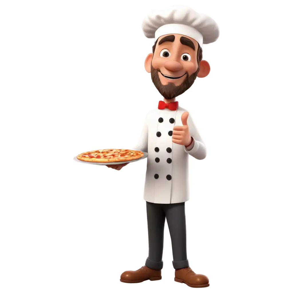 cartoon pizzaiolo