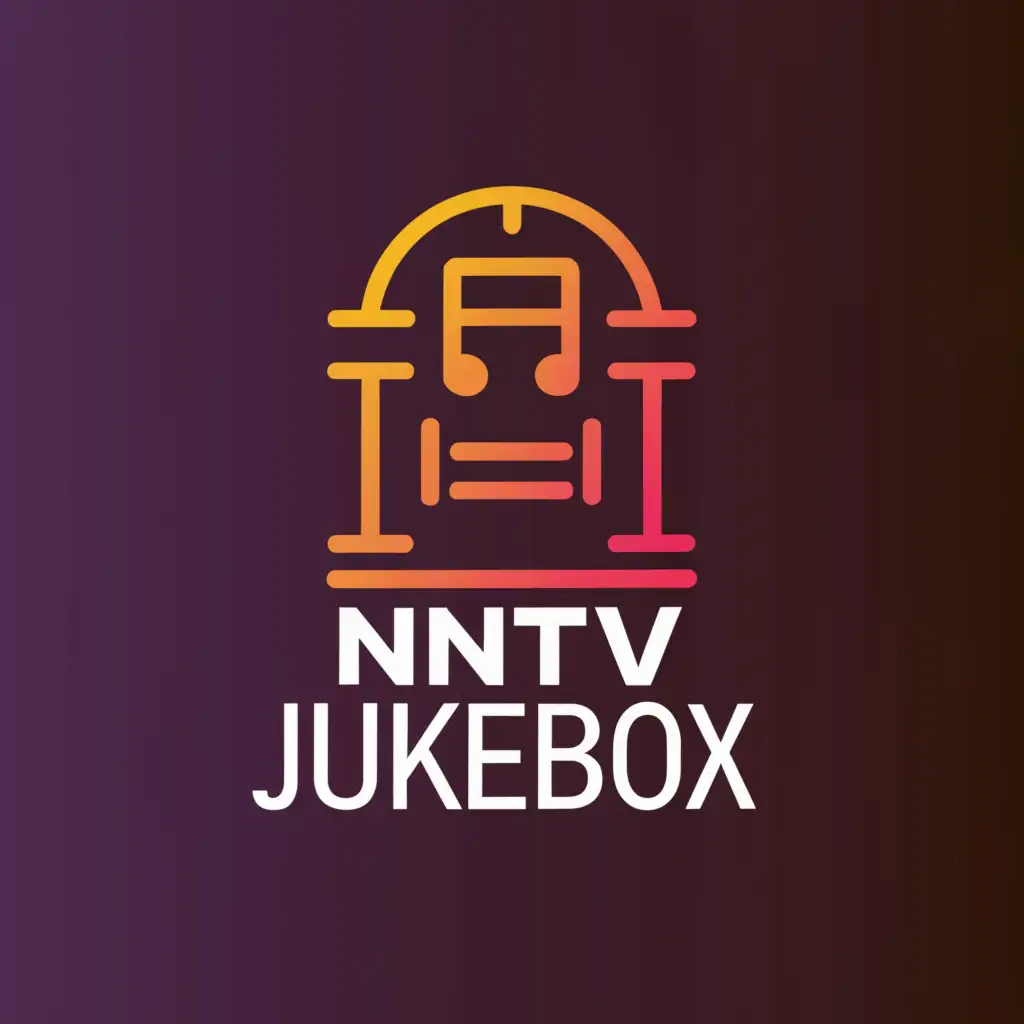a logo design,with the text "NNTV Jukebox", main symbol:Jukebox, Music Notation,Moderate,be used in Entertainment industry,clear background