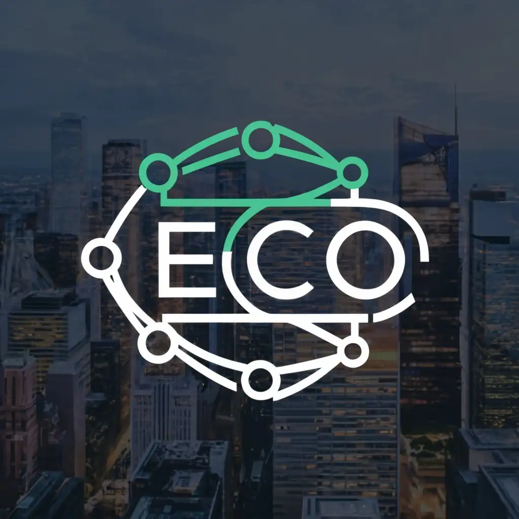 a logo design,with the text "ECO", main symbol:smart,Moderate,be used in Internet industry,clear background