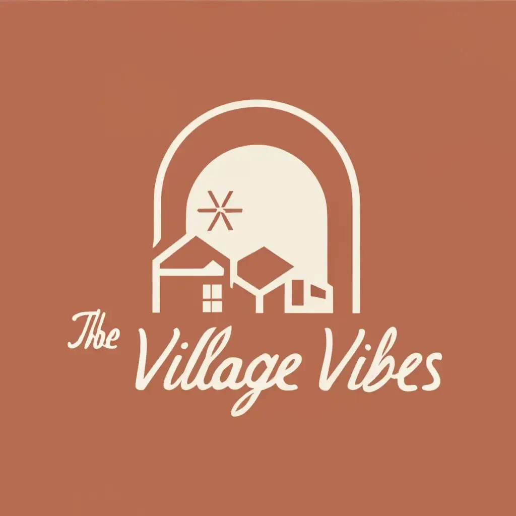 LOGO-Design-For-The-Village-Vibes-Rustic-Charm-with-Typography-for-the-Restaurant-Industry