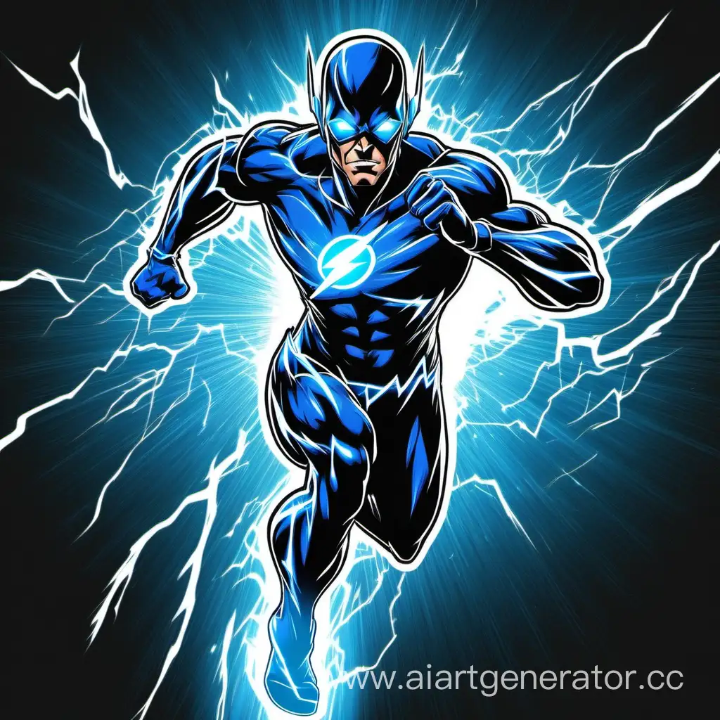 Running Black and Blue Flash