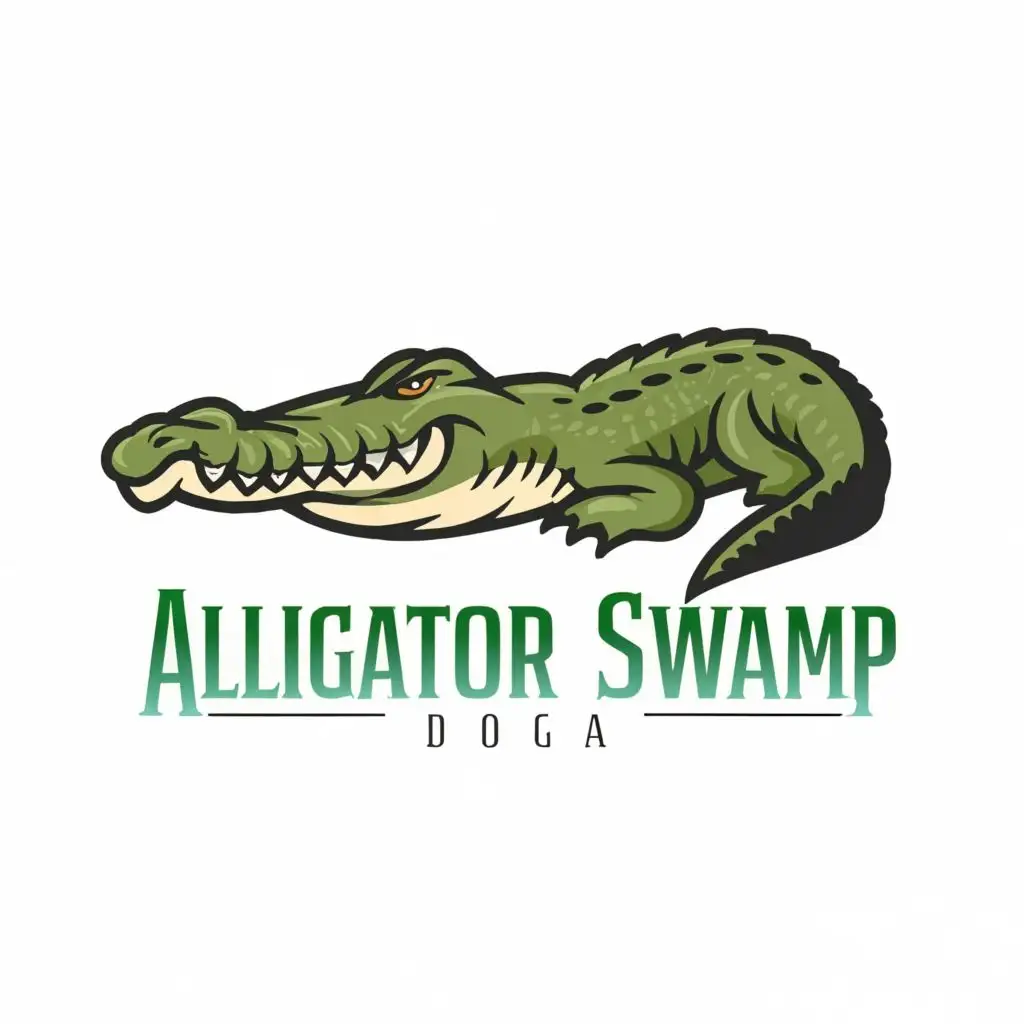 logo, Alligator, with the text "Alligator swamp", typography, be used in Internet industry