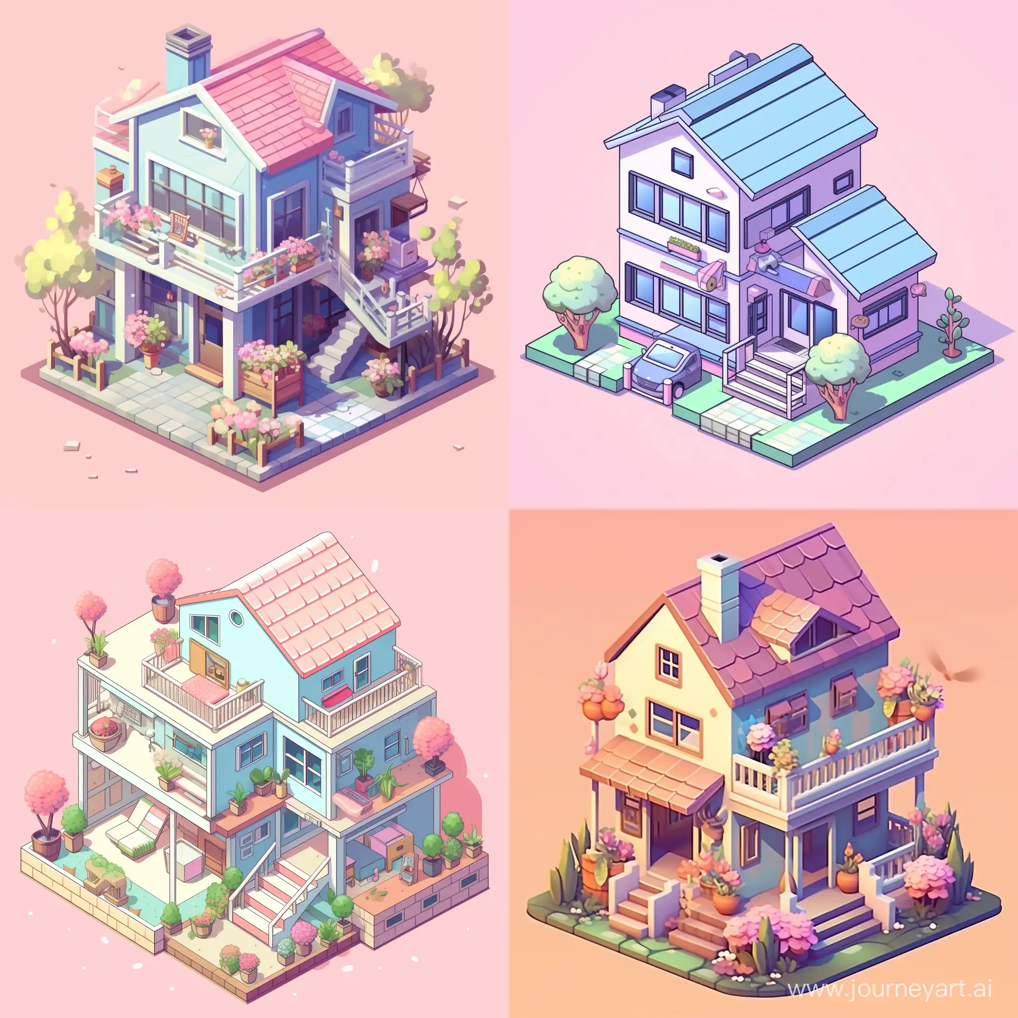 Charming-Isometric-Kawaii-House-in-Vector-Style-with-Pastel-Colors