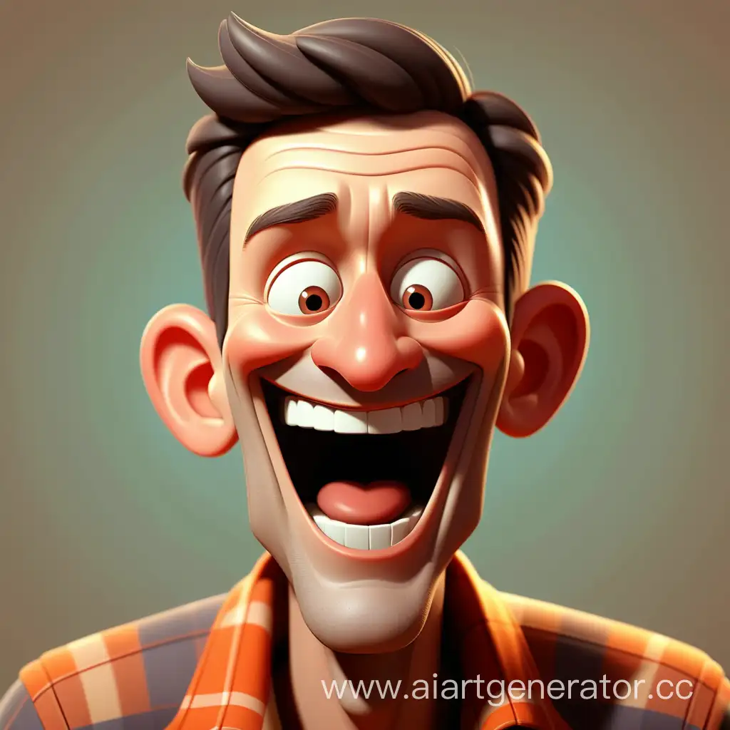 Cheerful-Cartoon-Man-with-a-Joyful-Expression