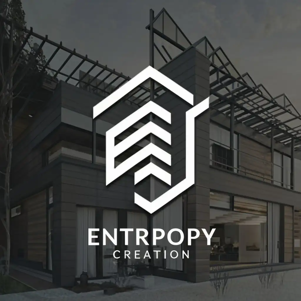 a logo design,with the text "Entropy Creation", main symbol:House,Moderate,be used in Construction industry,clear background