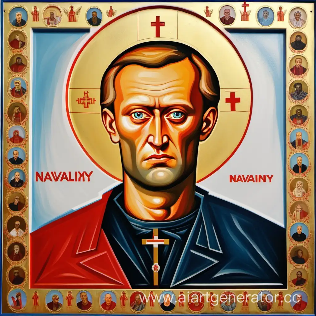 навальный икона мученик

