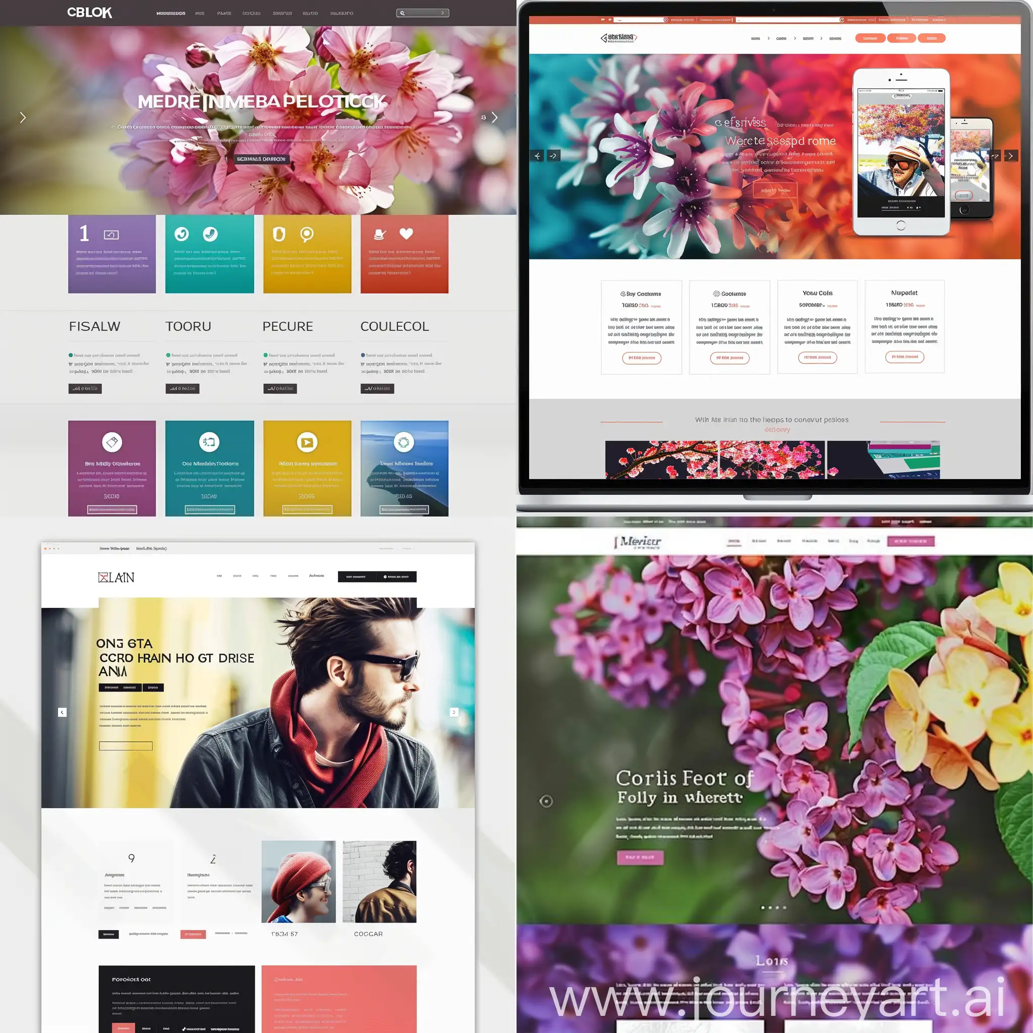 please create a website template, the colors pallet colors are: 