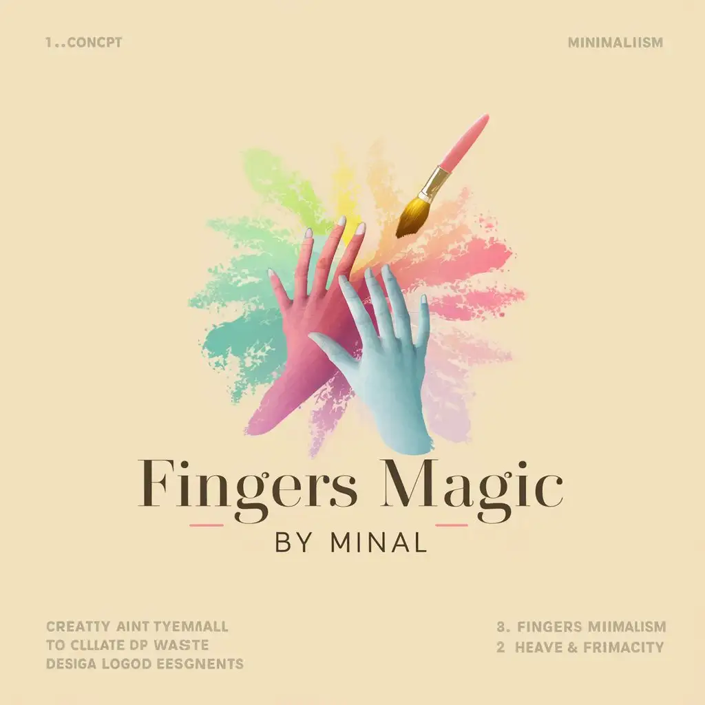 LOGO-Design-for-Fingers-Magic-by-Minal-Transformative-Artistry-with-Colorful-Palette-and-Elegant-Hand-Imagery