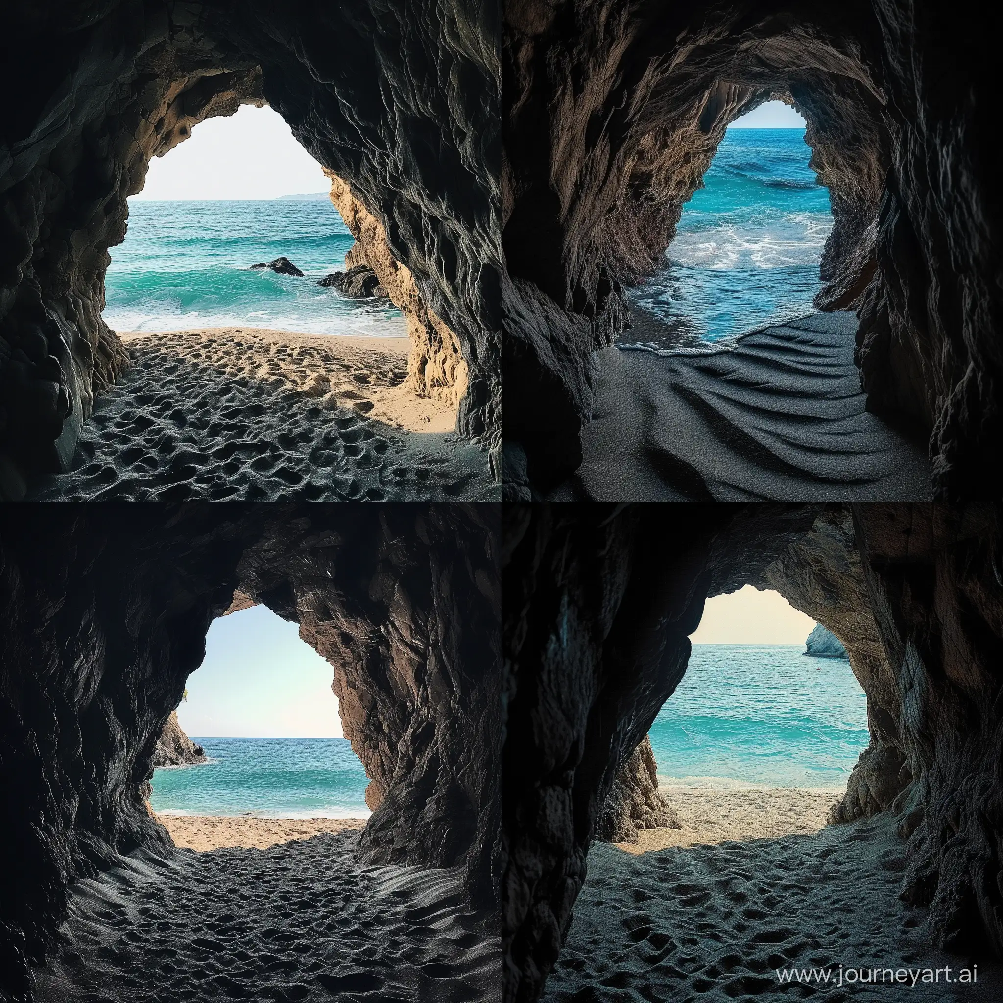 Tranquil-Ocean-Cave-in-Italian-Landscape-Style