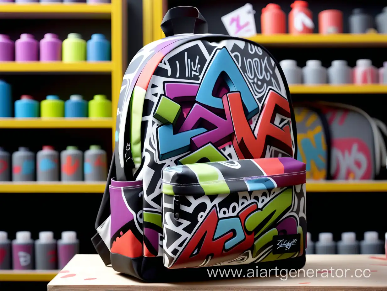 Urban-Backpacker-Admiring-Colorful-Graffiti-Art-in-a-Vibrant-Shop
