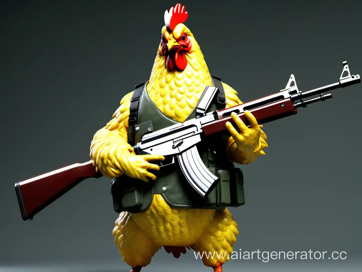 Avian-Warrior-Armed-with-Kalashnikov-Rifle