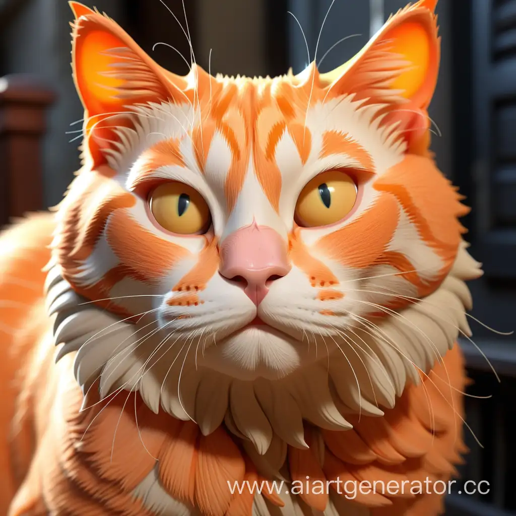 Adorable-Kind-Orange-Cat-in-a-Playful-Pose