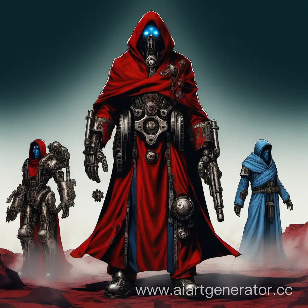 Adeptus-Mechanicus-Grayskinned-Man-in-Red-Robe-with-Mechanical-Features