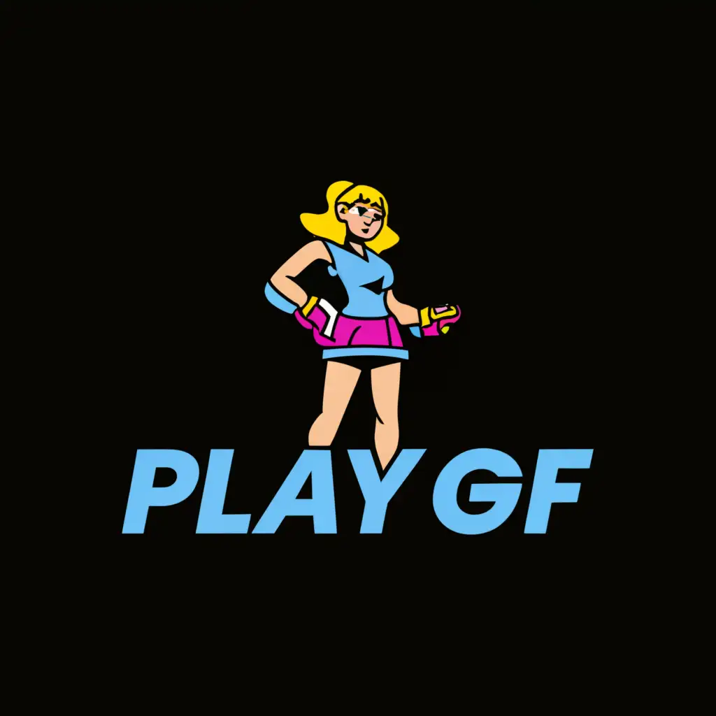 LOGO-Design-for-Playgf-Cam-Girl-Theme-with-Short-Skirt-Symbol