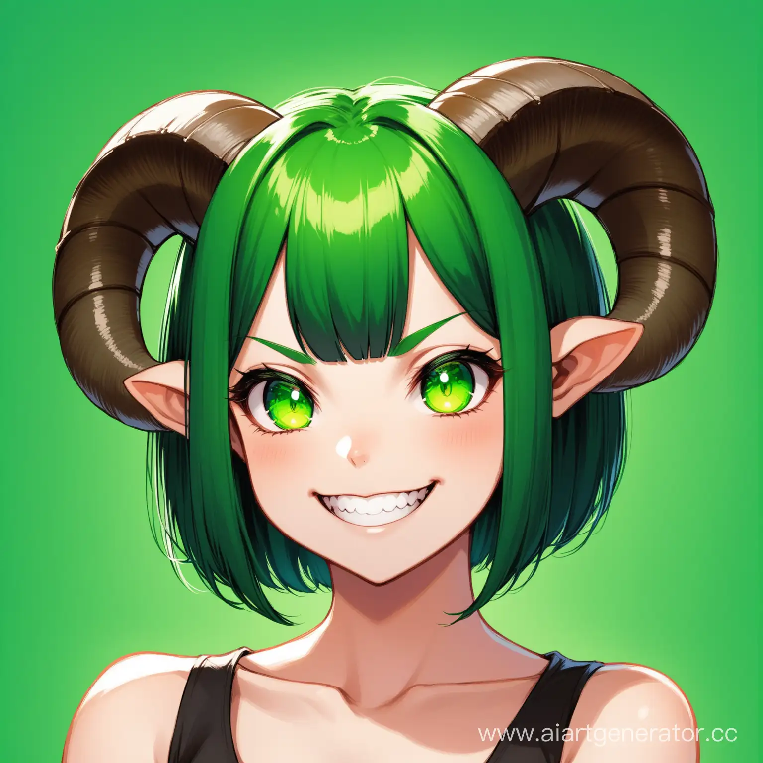 Mischievous-Girl-with-Ram-Horns-and-Green-Eyes-Smirking