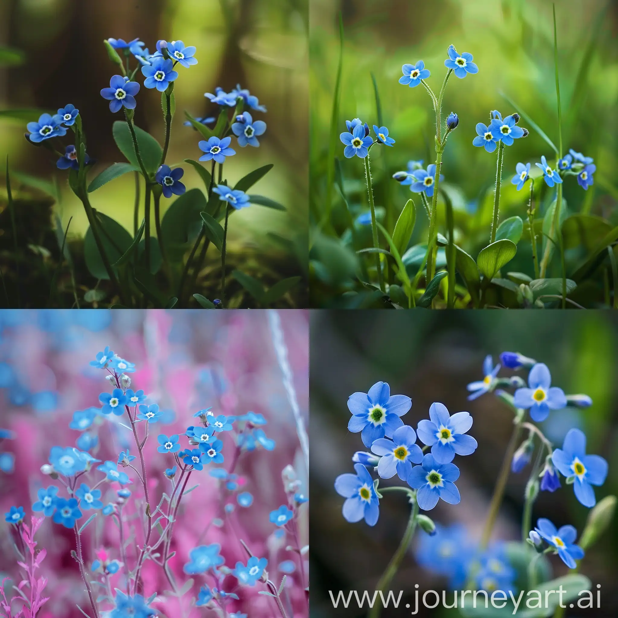 Vibrant-ForgetMeNot-Flowers-Blooming-in-Square-Frame