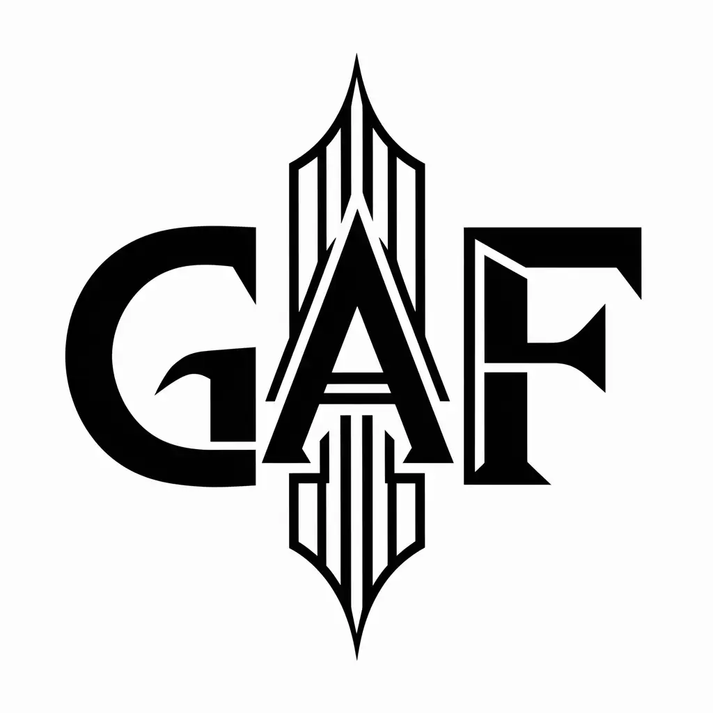 Create a logo “GAF” in art deco style