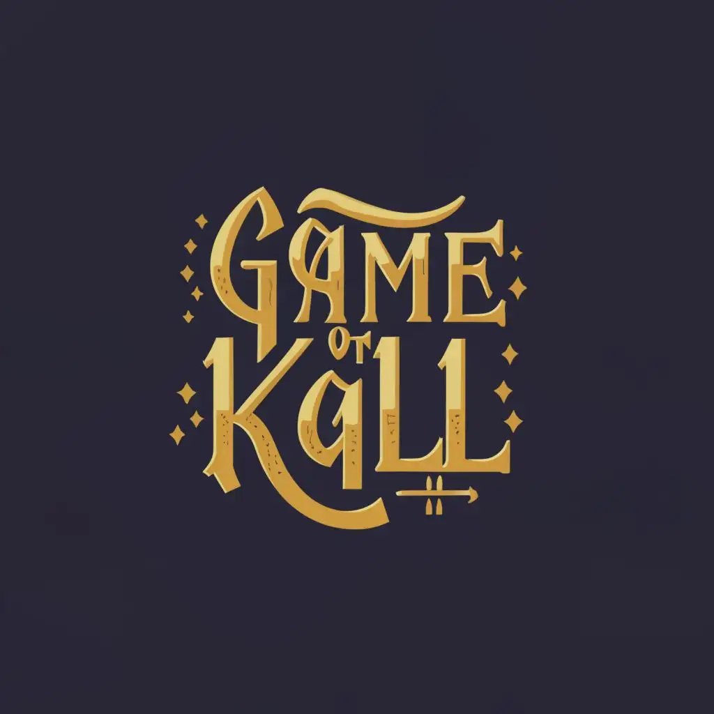 logo, game of kall, with the text "GAME OF KALL", typography