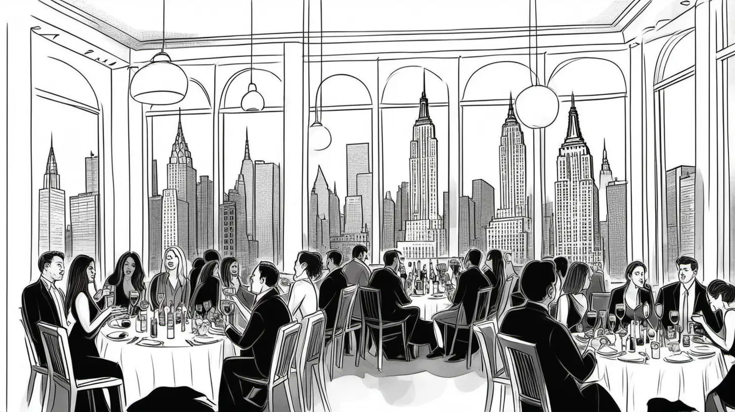 Elegant Dinner and Drinks Event in New York City