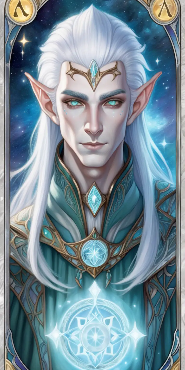 Celestial Elven Mage Tarot Card